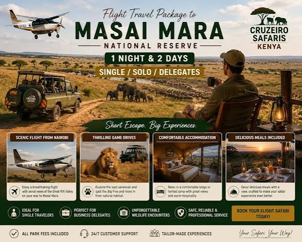 Safari vehicle watching elephants during a Maasai Mara Safari Package from Nairobi.
